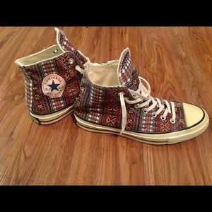 Tribal Print High Top Converse
